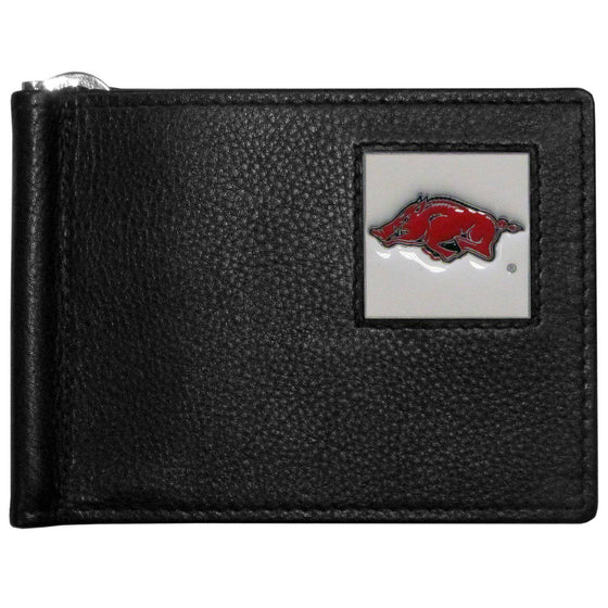 Arkansas Razorbacks Leather Bill Clip Wallet (SSKG) - 757 Sports Collectibles