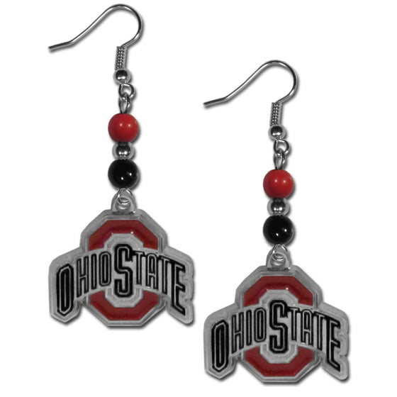 Ohio St. Buckeyes Fan Bead Dangle Earrings (SSKG) - 757 Sports Collectibles