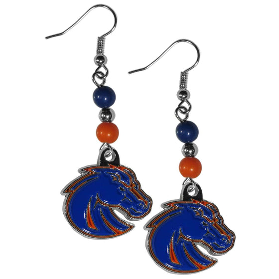 Boise St. Broncos Fan Bead Dangle Earrings (SSKG) - 757 Sports Collectibles