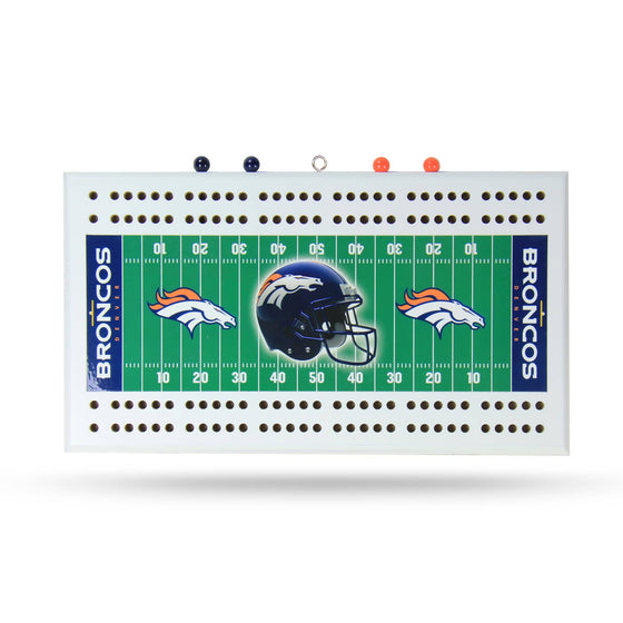 DENVER BRONCOS FIELD CRIBBAGE BOARD (Rico) - 757 Sports Collectibles