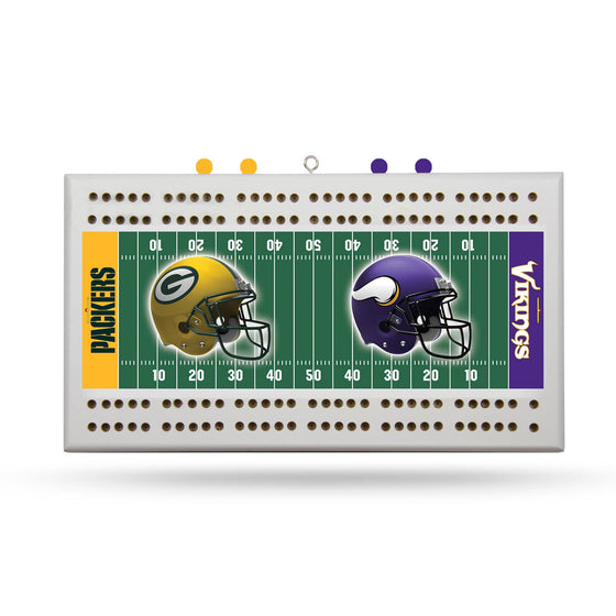 PACKERS VS VIKINGS DUELING CRIBBAGE BRD (Rico) - 757 Sports Collectibles