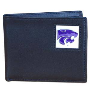 Kansas St. Wildcats Leather Bi-fold Wallet (SSKG) - 757 Sports Collectibles