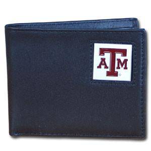 Texas A & M Aggies Leather Bi-fold Wallet (SSKG) - 757 Sports Collectibles