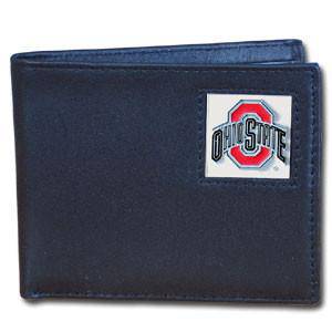 Ohio St. Buckeyes Leather Bi-fold Wallet (SSKG) - 757 Sports Collectibles