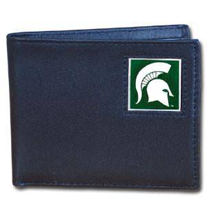 Michigan St. Spartans Leather Bi-fold Wallet (SSKG) - 757 Sports Collectibles