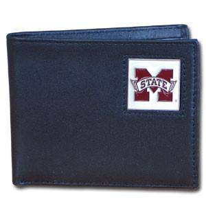 Mississippi St. Bulldogs Leather Bi-fold Wallet (SSKG) - 757 Sports Collectibles