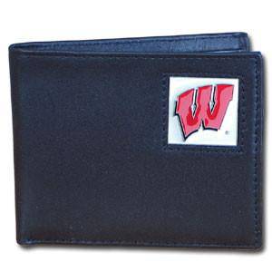 Wisconsin Badgers Leather Bi-fold Wallet (SSKG) - 757 Sports Collectibles