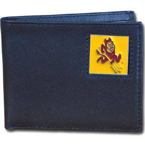 Arizona St. Sun Devils Leather Bi-fold Wallet (SSKG) - 757 Sports Collectibles