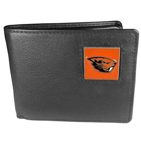 Oregon St. Beavers Leather Bi-fold Wallet (SSKG) - 757 Sports Collectibles