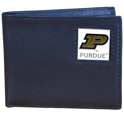 Purdue Boilermakers Leather Bi-fold Wallet (SSKG) - 757 Sports Collectibles