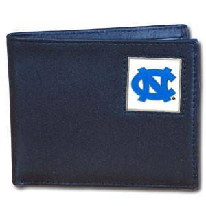 N. Carolina Tar Heels Leather Bi-fold Wallet (SSKG) - 757 Sports Collectibles