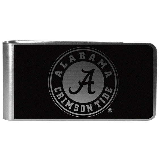 Alabama Crimson Tide Black and Steel Money Clip (SSKG) - 757 Sports Collectibles