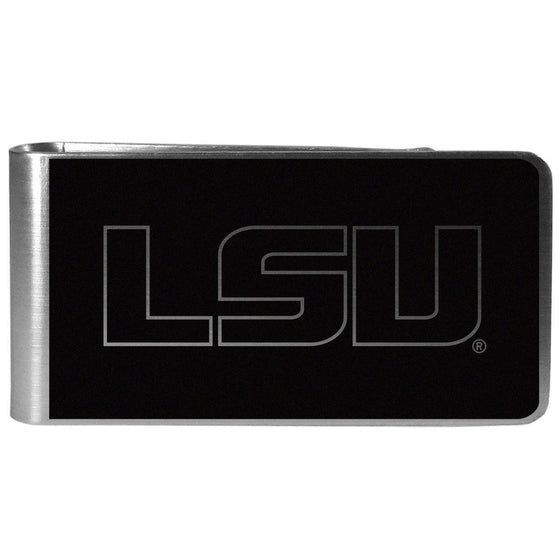 LSU Tigers Black and Steel Money Clip (SSKG) - 757 Sports Collectibles