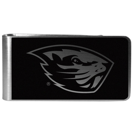 Oregon St. Beavers Black and Steel Money Clip (SSKG) - 757 Sports Collectibles