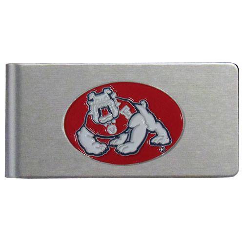 Fresno St. Bulldogs Brushed Metal Money Clip (SSKG) - 757 Sports Collectibles