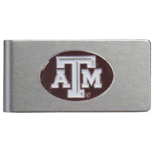 Texas A & M Aggies Brushed Metal Money Clip (SSKG) - 757 Sports Collectibles