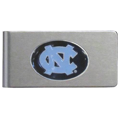 N. Carolina Tar Heels Brushed Metal Money Clip (SSKG) - 757 Sports Collectibles