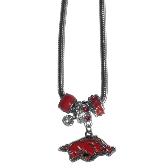 Arkansas Razorbacks Euro Bead Necklace (SSKG) - 757 Sports Collectibles