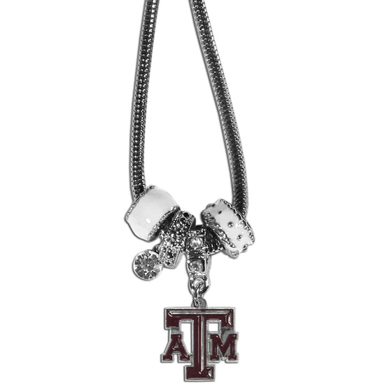 Texas A & M Aggies Euro Bead Necklace (SSKG) - 757 Sports Collectibles