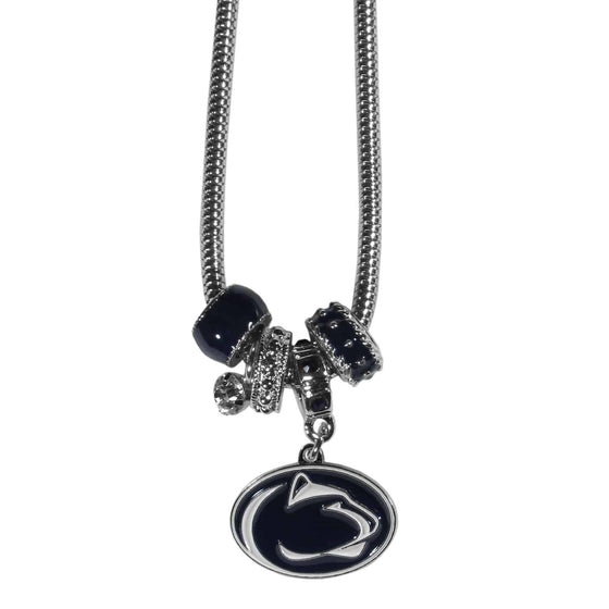 Penn St. Nittany Lions Euro Bead Necklace (SSKG) - 757 Sports Collectibles