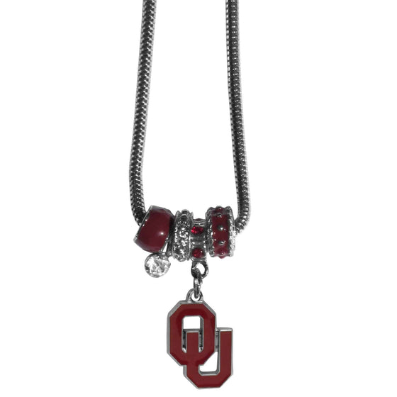 Oklahoma Sooners Euro Bead Necklace (SSKG) - 757 Sports Collectibles