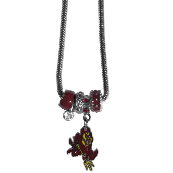 Arizona St. Sun Devils Euro Bead Necklace (SSKG) - 757 Sports Collectibles