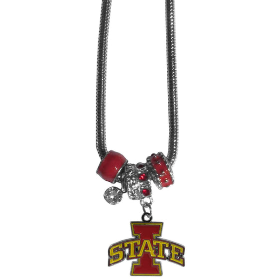 Iowa St. Cyclones Euro Bead Necklace (SSKG) - 757 Sports Collectibles