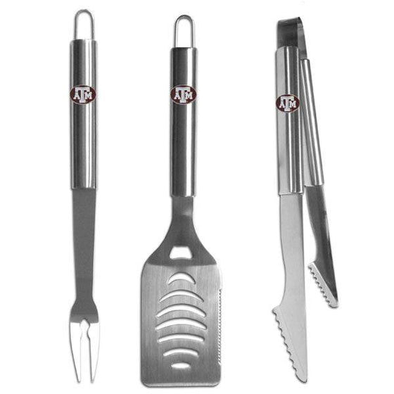 Texas A & M Aggies 3 pc Stainless Steel BBQ Set (SSKG) - 757 Sports Collectibles