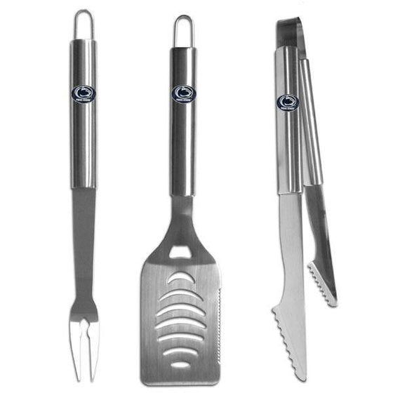 Penn St. Nittany Lions 3 pc Stainless Steel BBQ Set (SSKG) - 757 Sports Collectibles