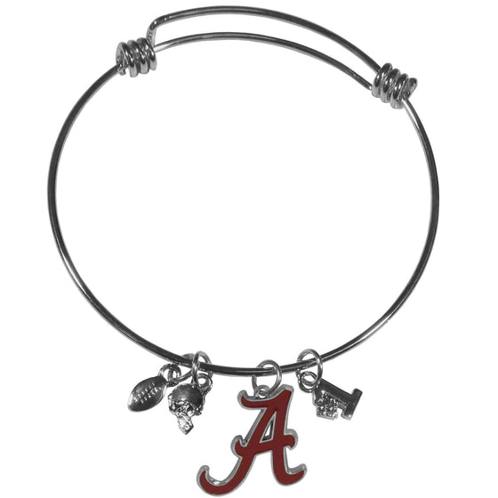 Alabama Crimson Tide Charm Bangle Bracelet (SSKG) - 757 Sports Collectibles