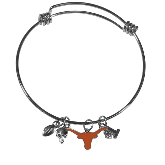 Texas Longhorns Charm Bangle Bracelet (SSKG) - 757 Sports Collectibles