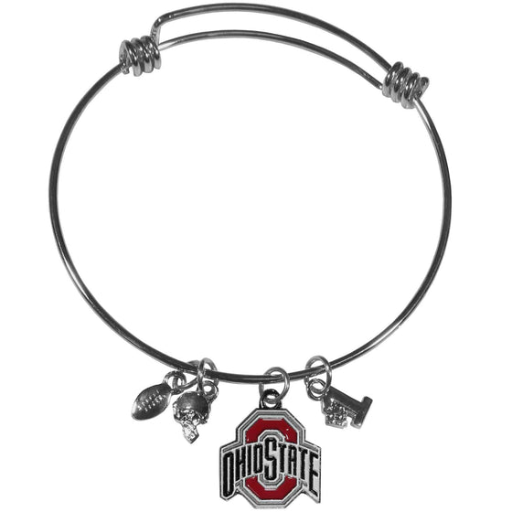 Ohio St. Buckeyes Charm Bangle Bracelet (SSKG) - 757 Sports Collectibles