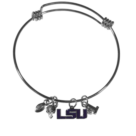 LSU Tigers Charm Bangle Bracelet (SSKG) - 757 Sports Collectibles