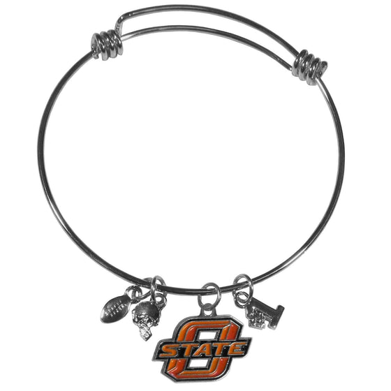 Oklahoma St. Cowboys Charm Bangle Bracelet (SSKG) - 757 Sports Collectibles