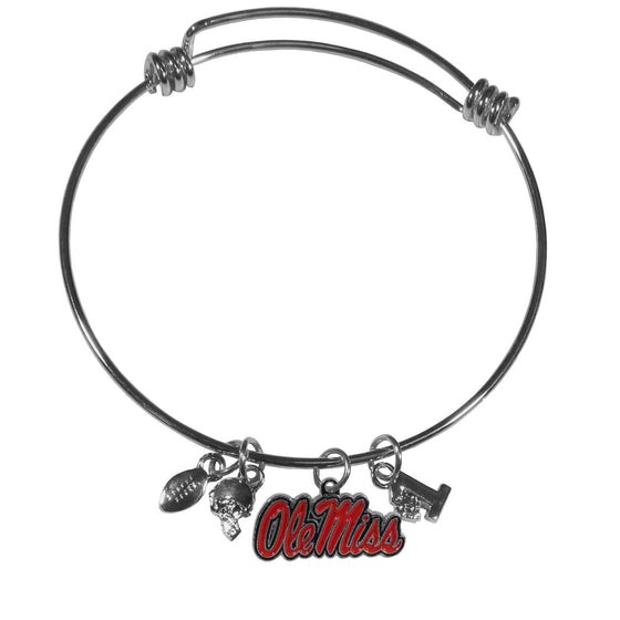 Mississippi Rebels Charm Bangle Bracelet (SSKG) - 757 Sports Collectibles