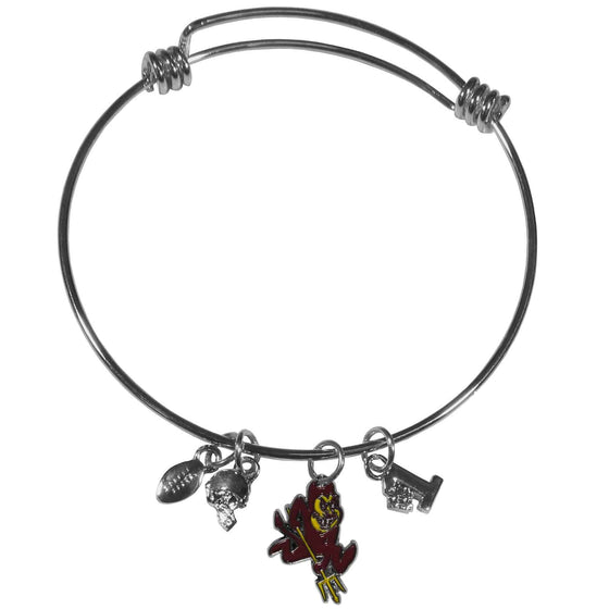 Arizona St. Sun Devils Charm Bangle Bracelet (SSKG) - 757 Sports Collectibles