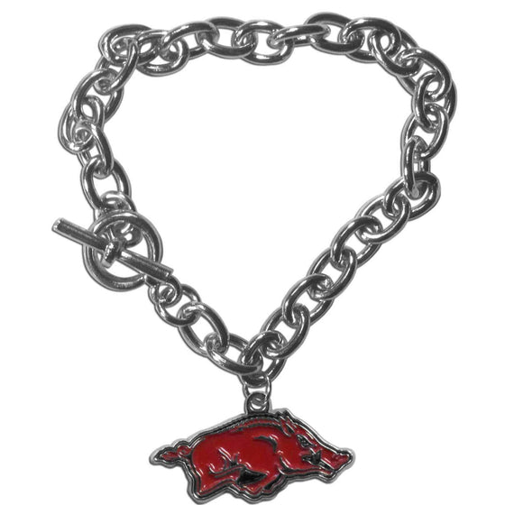 Arkansas Razorbacks Charm Chain Bracelet (SSKG) - 757 Sports Collectibles