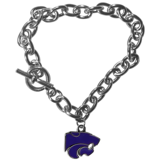 Kansas St. Wildcats Charm Chain Bracelet (SSKG) - 757 Sports Collectibles