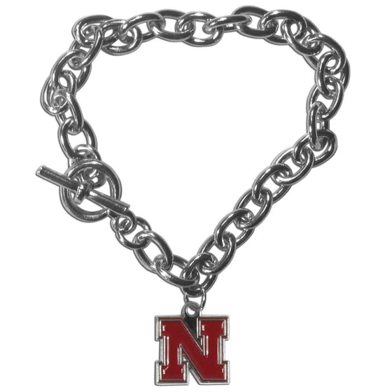 Nebraska Cornhuskers Charm Chain Bracelet (SSKG) - 757 Sports Collectibles