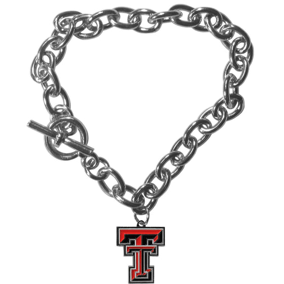 Texas Tech Raiders Charm Chain Bracelet (SSKG) - 757 Sports Collectibles