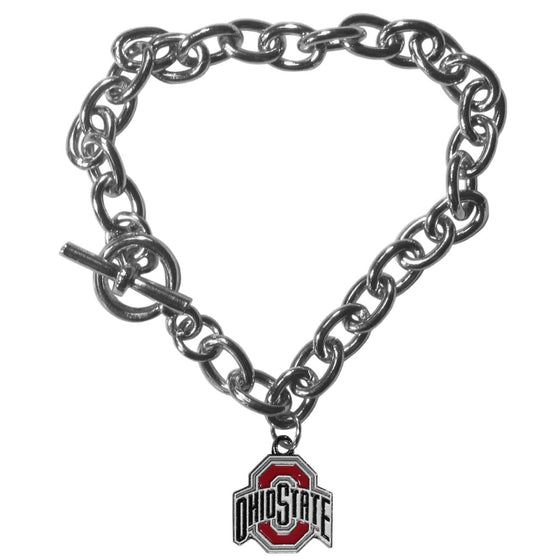 Ohio St. Buckeyes Charm Chain Bracelet (SSKG) - 757 Sports Collectibles