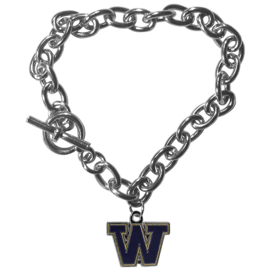 Washington Huskies Charm Chain Bracelet (SSKG) - 757 Sports Collectibles