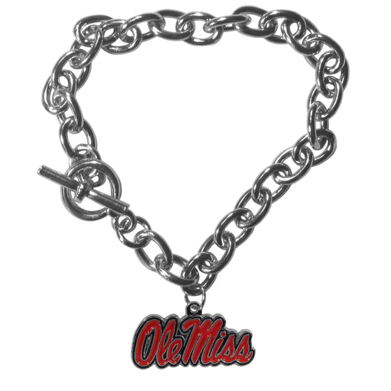 Mississippi Rebels Charm Chain Bracelet (SSKG) - 757 Sports Collectibles