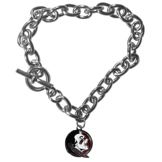 Florida St. Seminoles Charm Chain Bracelet (SSKG) - 757 Sports Collectibles