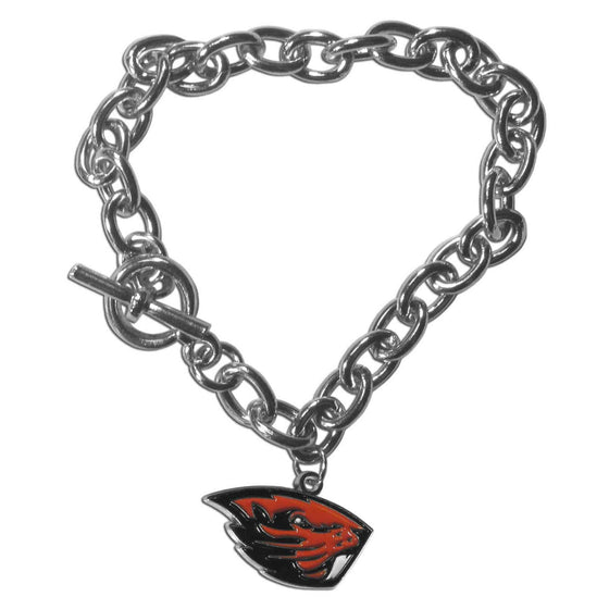 Oregon St. Beavers Charm Chain Bracelet (SSKG) - 757 Sports Collectibles