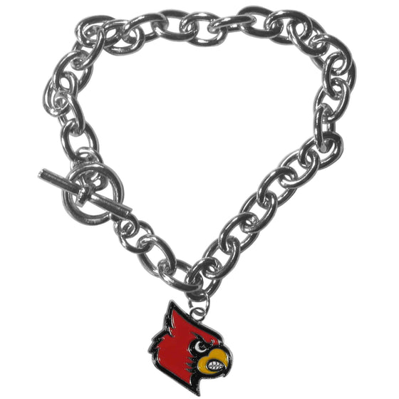 Louisville Cardinals Charm Chain Bracelet (SSKG) - 757 Sports Collectibles