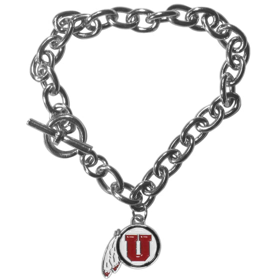 Utah Utes Charm Chain Bracelet (SSKG) - 757 Sports Collectibles