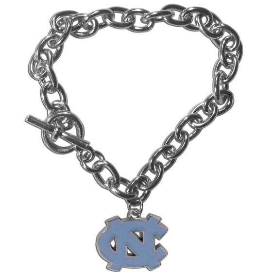 N. Carolina Tar Heels Charm Chain Bracelet (SSKG) - 757 Sports Collectibles