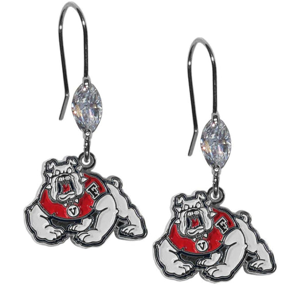 Fresno St. Bulldogs Crystal Dangle Earrings (SSKG) - 757 Sports Collectibles