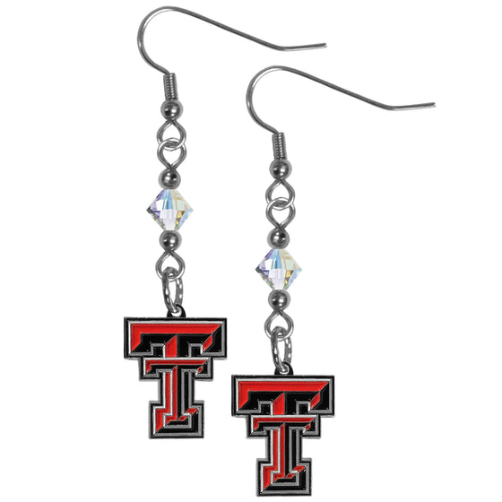 Texas Tech Raiders Crystal Dangle Earrings (SSKG) - 757 Sports Collectibles